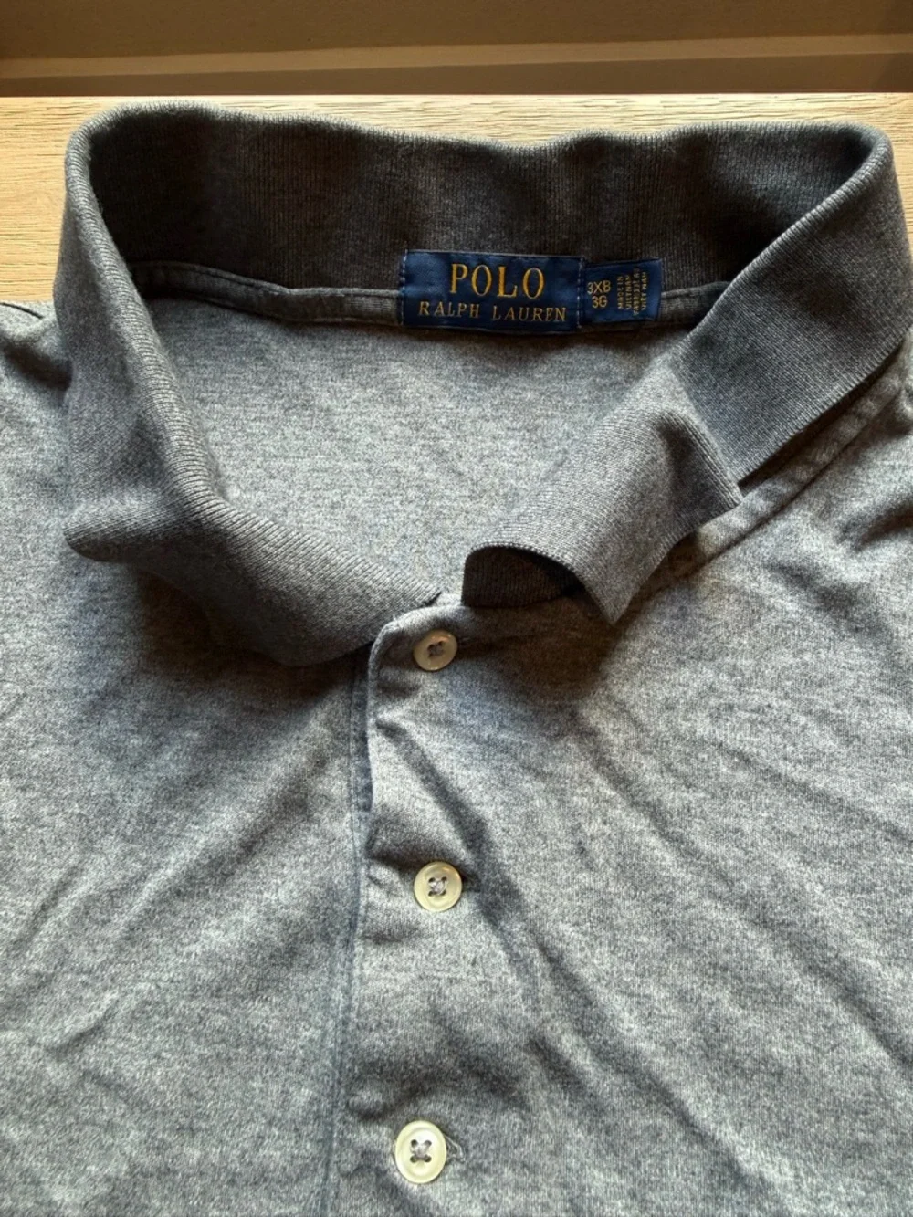 Polo by Ralph Lauren Pima Grey Short-Sleeve Polo 3XB Big & Tall